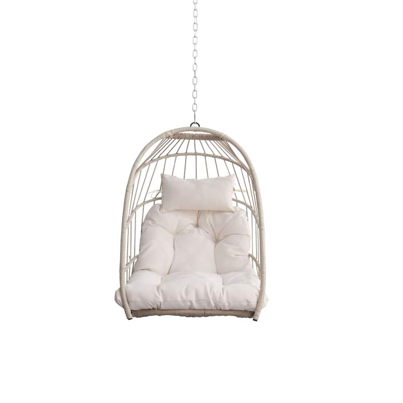 Weaving Egg Hanging Chairs Swing Hanging Basket Chair with Cushion