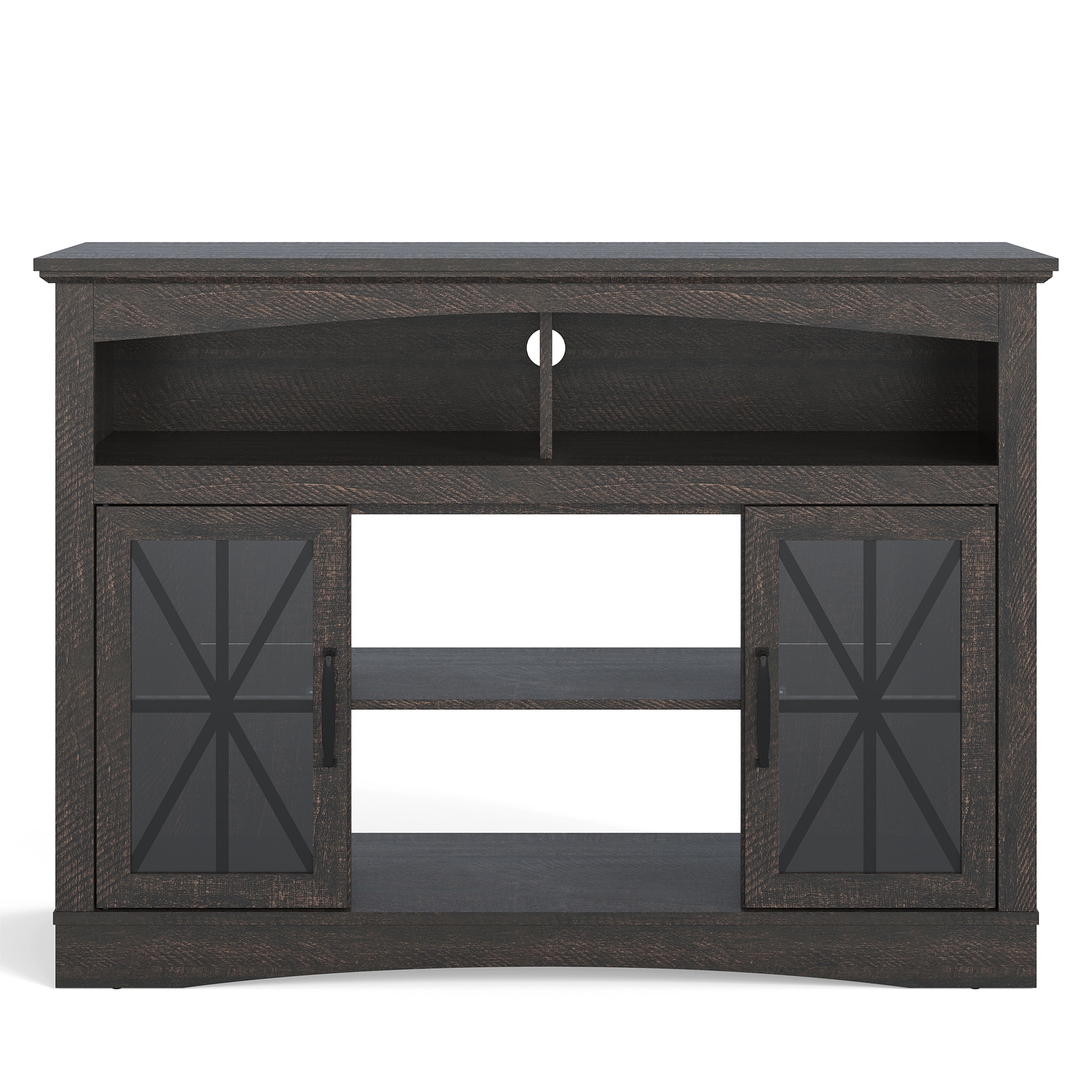 47'' Farmhouse TV Stand with Adjustable Shelves