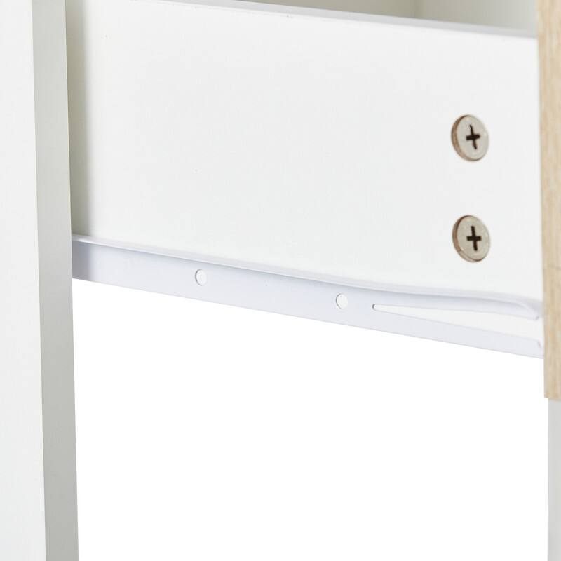 15.75" Rattan End Table with Drawer - Modern Nightstand for Bedroom & Living Room