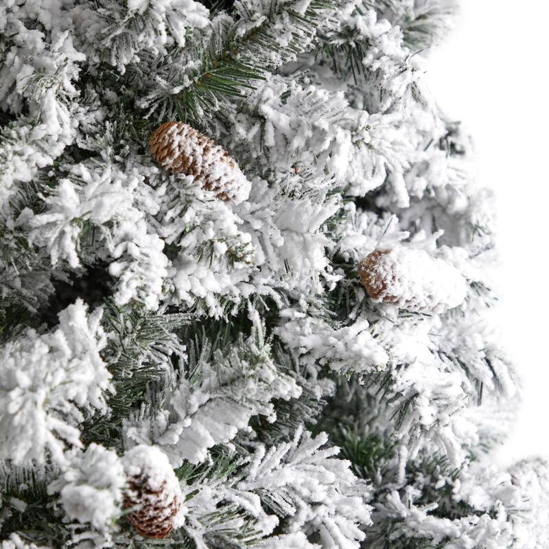 9Ft Artificial Christmas Tree with Lights - White River Mountain Pine Holiday Decor - 108