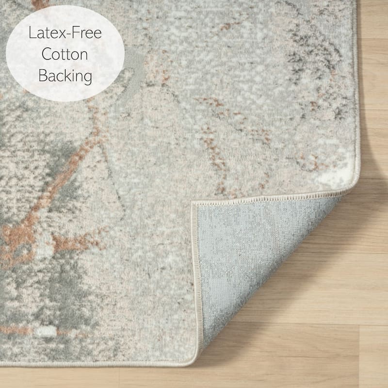 Sevita Transitional Abstract Polyester Indoor Area Rug