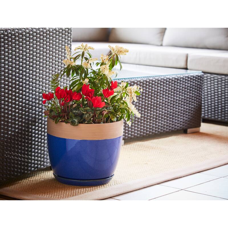 Southern Patio Ana Ceramic Indoor Pot Planter - 12" Diameter