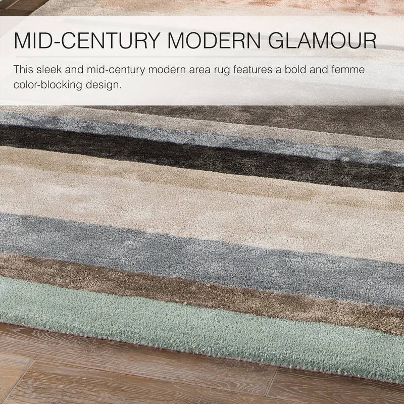 Parallel Handmade Geometric Area Rug