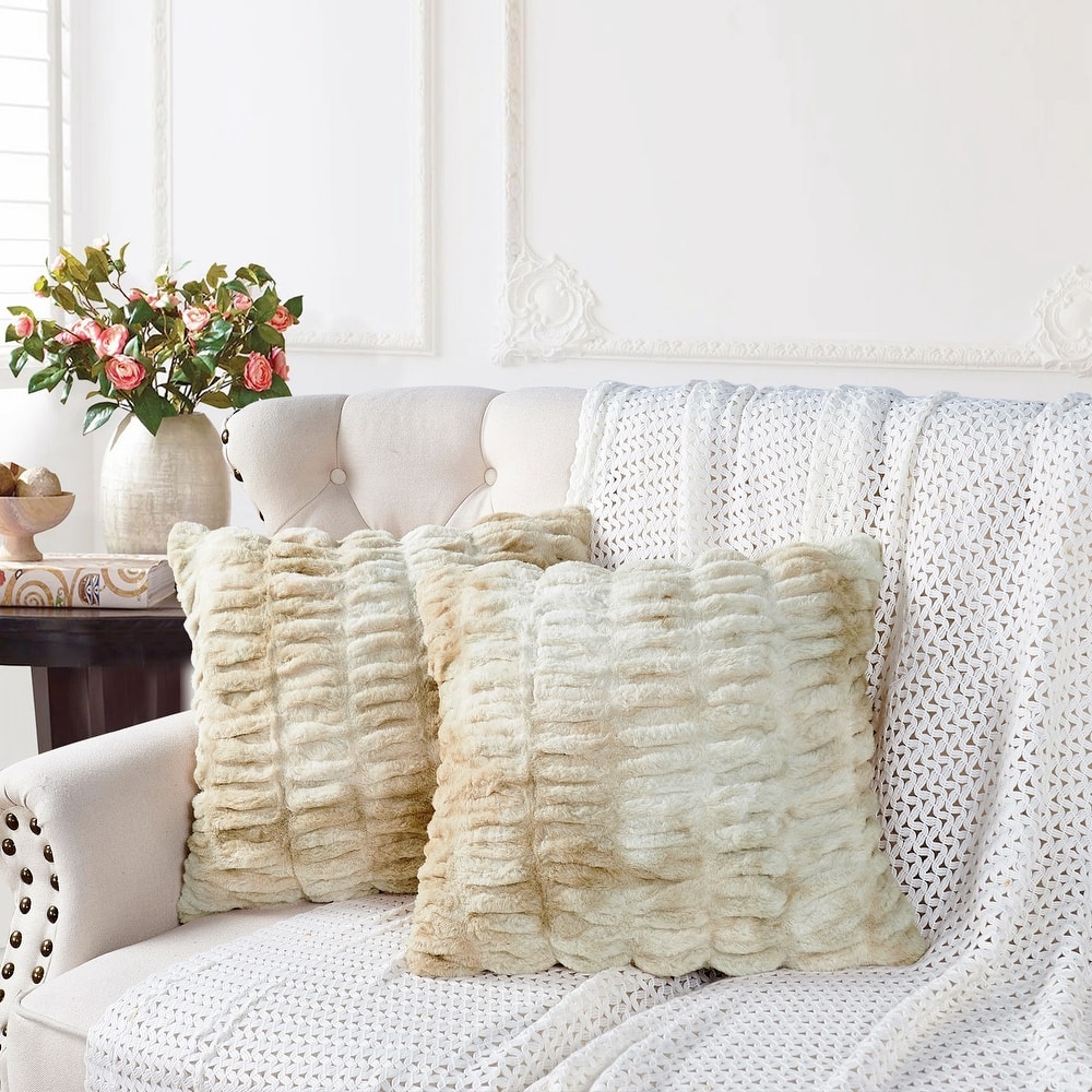 Serenta Shar Pei FauxFur 2 Piece Pillow Shell Set, NO INSERT