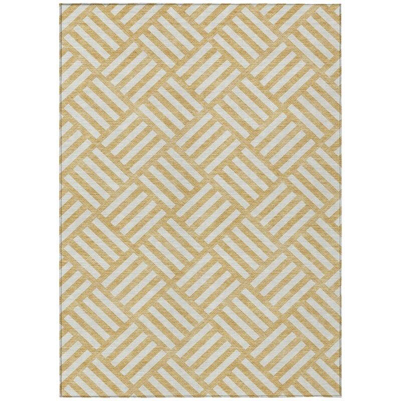 Machine Washable Indoor/ Outdoor Chantille Contemporary Geo Rug
