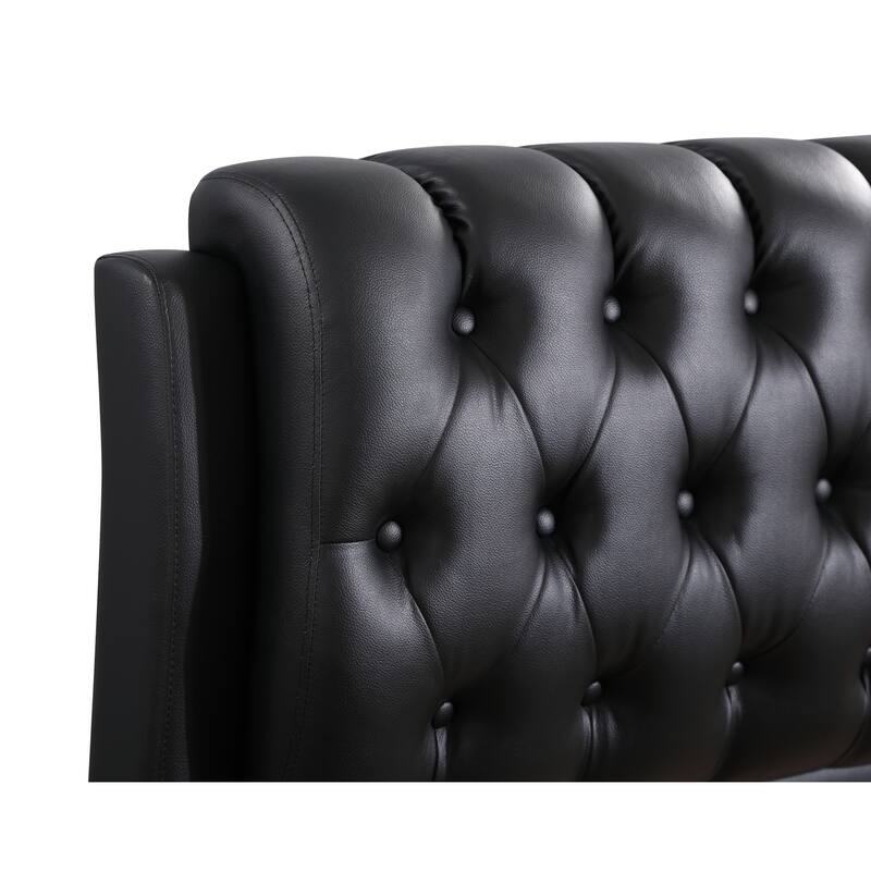 Upholstered Bed(Only Bed) - Black