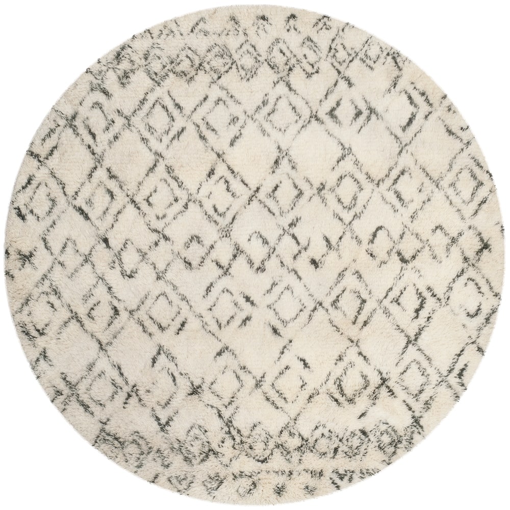 SAFAVIEH Handmade Casablanca Shag Ziyba Tribal Wool Rug