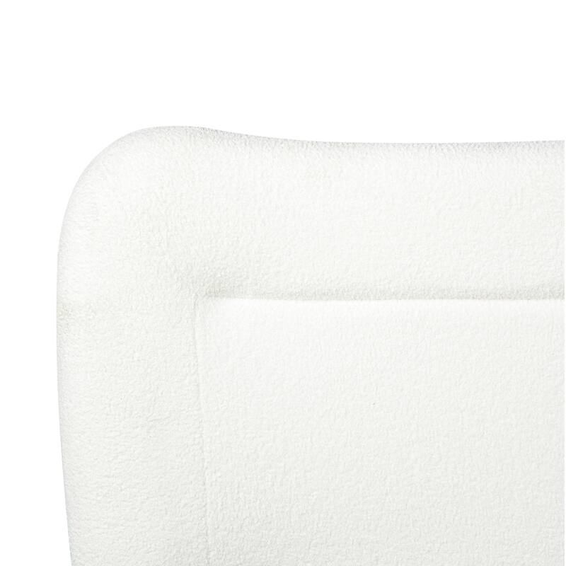 Christopher Knight Home-Upholstered Bed Frame with Curved Headboard