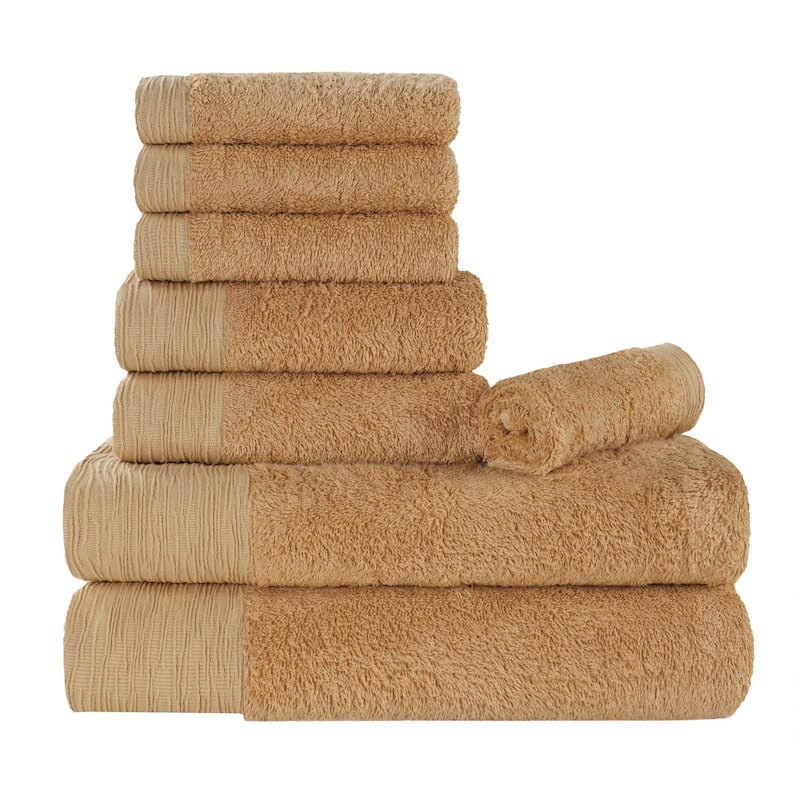 Superior Sierra Rayon From Bamboo Cotton Blend 8 Piece Bathroom Towel Set