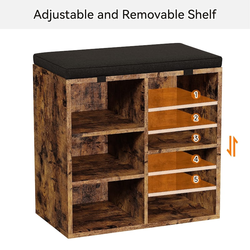 Shoe Storage Bench with Cushion