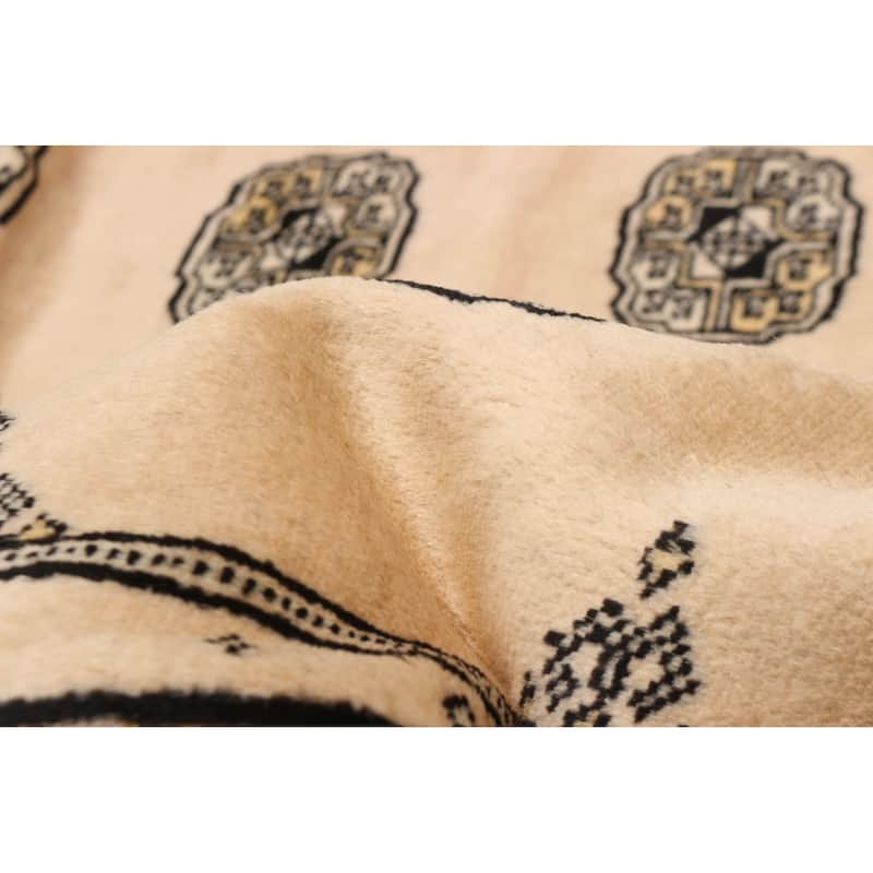 Finest Peshawar Bokhara Beige Rug 10'1" x 13'2" - 10'1 x 13'2
