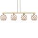 Option Champagne Bronze / White Glass with Brown Rope