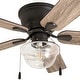 preview thumbnail 6 of 7, The Gray Barn East Cowes 52-inch Coastal Indoor LED Ceiling Fan with Pull Chains 5 Reversible Blades - 52