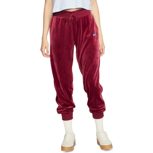 red jogger pants womens