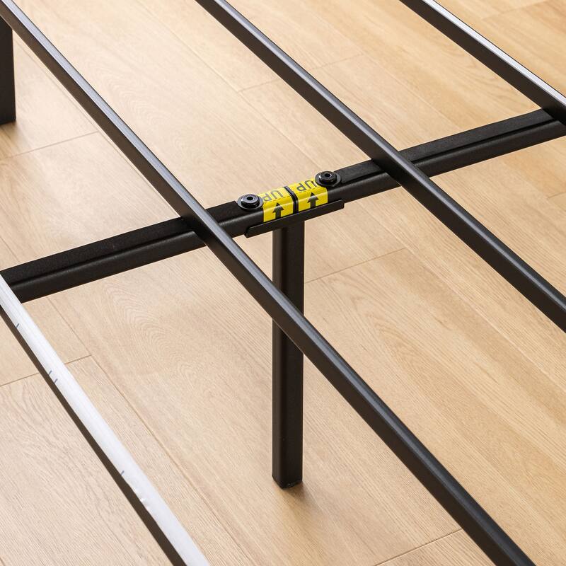 14 Inch Metal Platform Bed Frame with Steel Slats