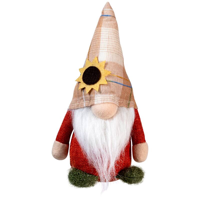 Fall Harvest Gnome with Sunflower Hat Decoration - 7.5"