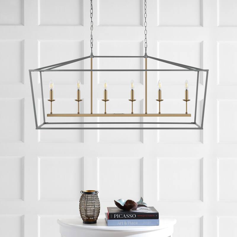Marion Lantern Metal LED Pendant, by JONATHAN Y