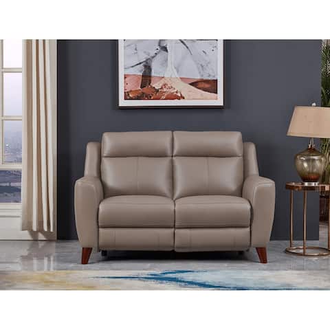 Hydeline Sterling Leather Power Reclining Loveseat with USB-Ports