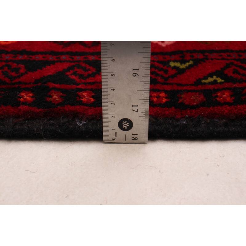 ECARPETGALLERY Hand-knotted Royal Baluch Red Wool Rug - 3'5 x 6'9