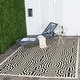 preview thumbnail 10 of 66, SAFAVIEH Courtyard Billye Indoor/ Outdoor Waterproof Patio Backyard Rug 6'7" x 9'6" - Sand/Black