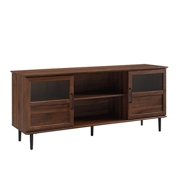 Delacora WE-BD58OWN2D 58" Wide 2 Split Panel Door Durable Laminate Wood Look Media Cabinet