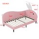 preview thumbnail 10 of 23, Roomfitters Upholstered Rabbit-Shape Daybed, Sofabed with Rabbit Ear Headboard, Pink