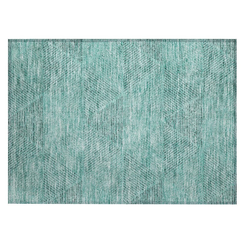 Machine Washable Indoor/ Outdoor Chantille Prism Contemporary Rug