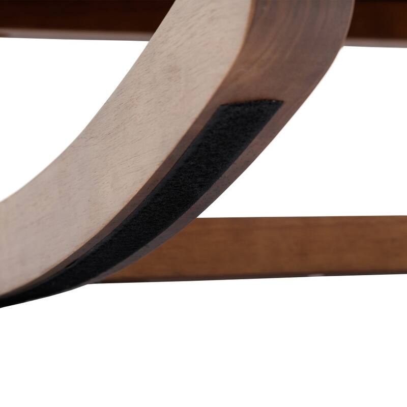 Modern Linen Upholstered Rocking Chair, Living Room Lounge Arm Chair