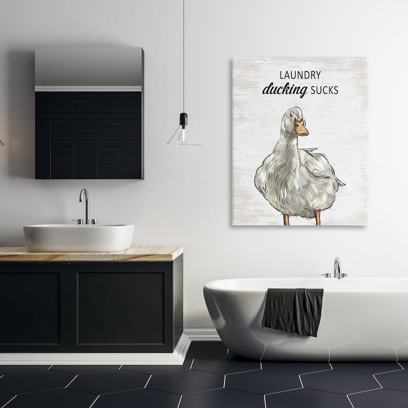 Stupell Sassy Laundry Duck Canvas Wall Art Design By Lettered and Lined