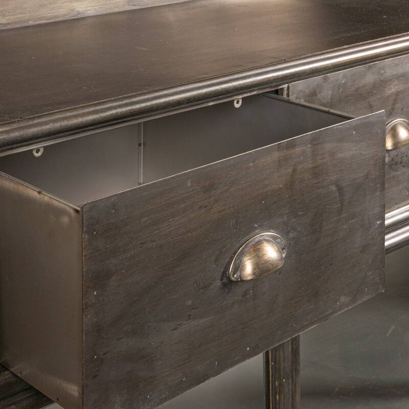 Antique Black Metal Cabinet