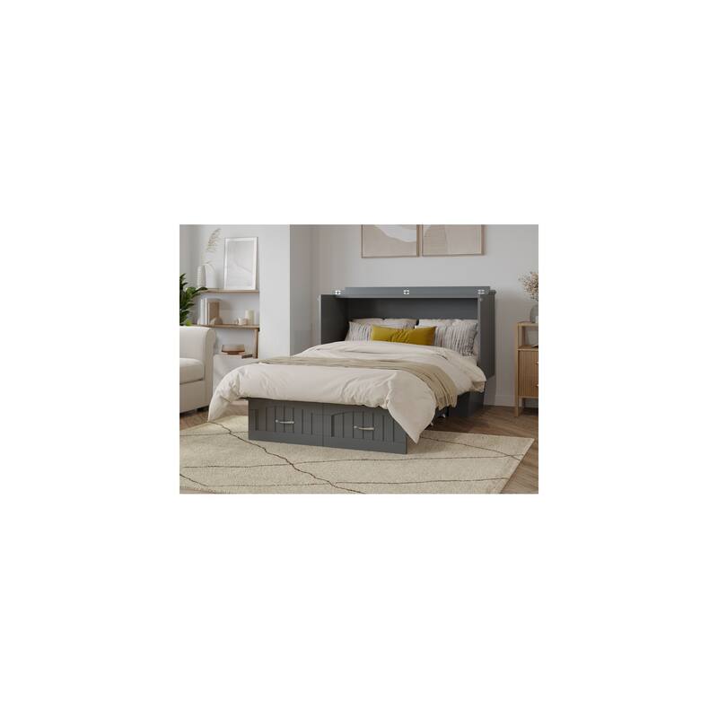 Murphy Bed Chest - Storage Drawer & USB Charger - Space Saving Furniture