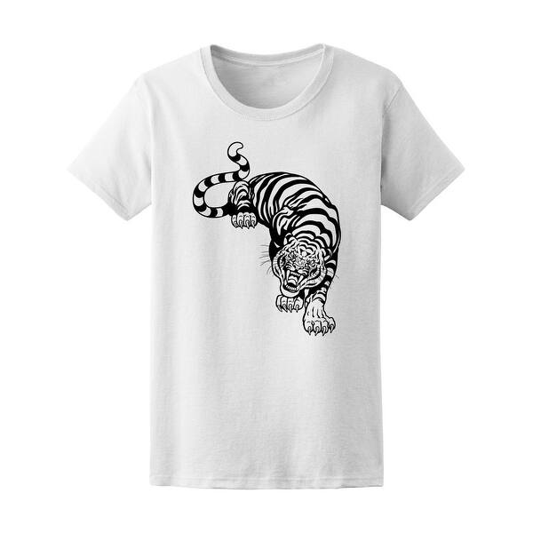 Shop Cool Old School White Tiger Tee Women S Image By Shutterstock Overstock 21517468