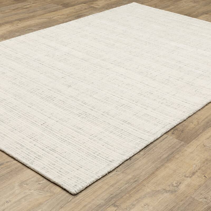 Style Haven Corey Textural Stripe Wool and Viscose Hand-tufted Rug