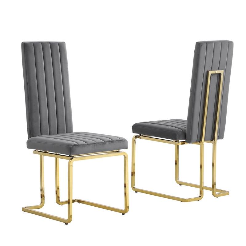 Best Quality Furniture Velvet Side Chairs **Set of 2**