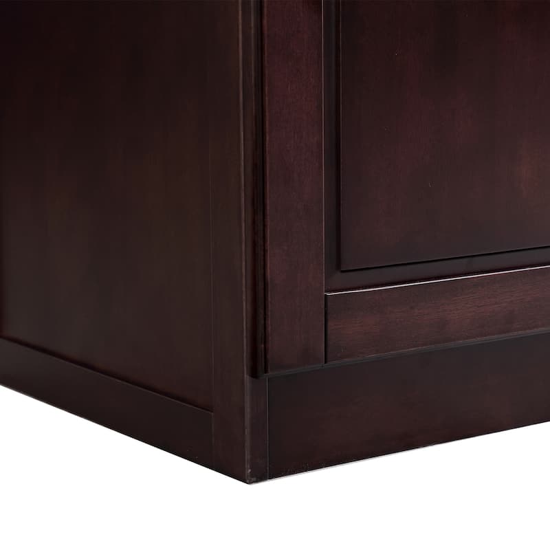 100% Solid Wood Black Walnut Armoire Wardrobe Closet with Drawer and Hanging Rod, Farmhouse Style Wardrobe Closet with 3 Door