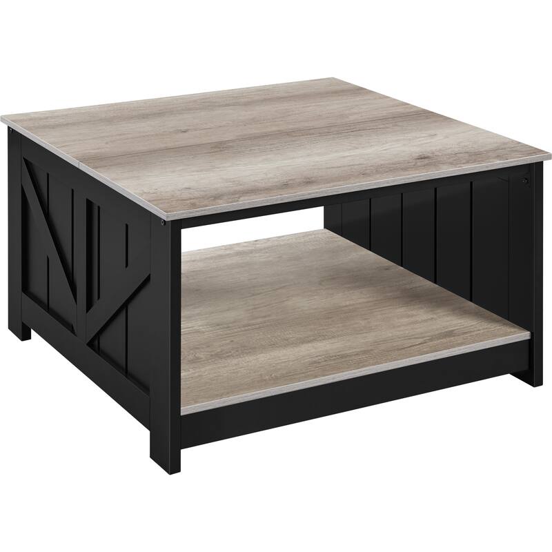 Yaheetech Square Wood Coffee Table with Storage for Living Room