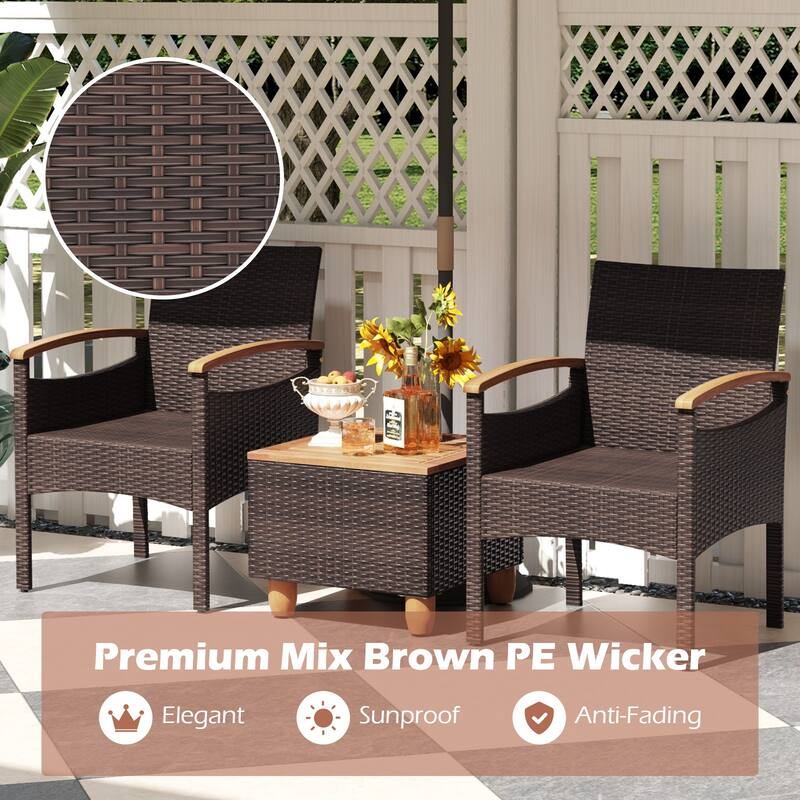 Gymax 4 PCS Dining Chairs w/ Acacia Wood Armrest Heavy Duty Metal