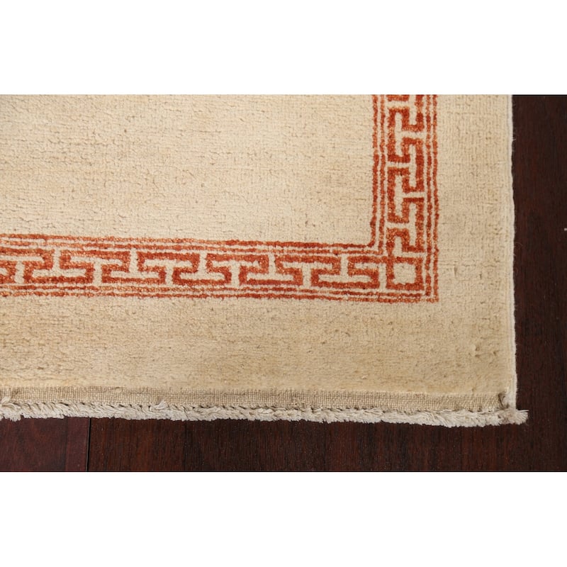 Neutral Gabbeh Kashkoli Oriental Runner Rug Wool Hand-knotted Carpet - 2'7" x 9'3"
