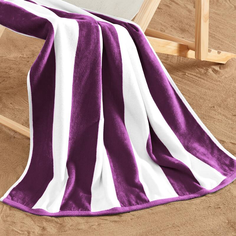 Luxurious Cotton Cabana Stripe Beach Towel