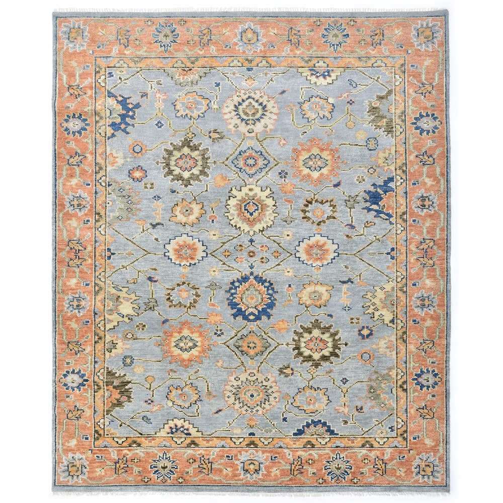 Overton Handmade Modern Contemporary Floral Area Rug