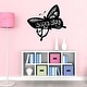 preview thumbnail 1 of 3, Walplus Butterfly Blackboard Chalkboard Wall Sticker Decal Nursery Art