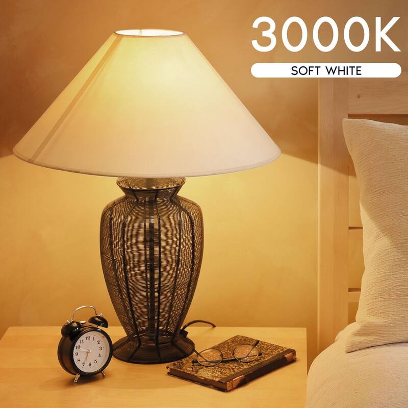Luxrite A19 LED Light Bulb 8W=60W Non-Dimmable 3000K 800LM E26 Base Damp Rated ETL Listed 48 Pack - Soft White 3000K