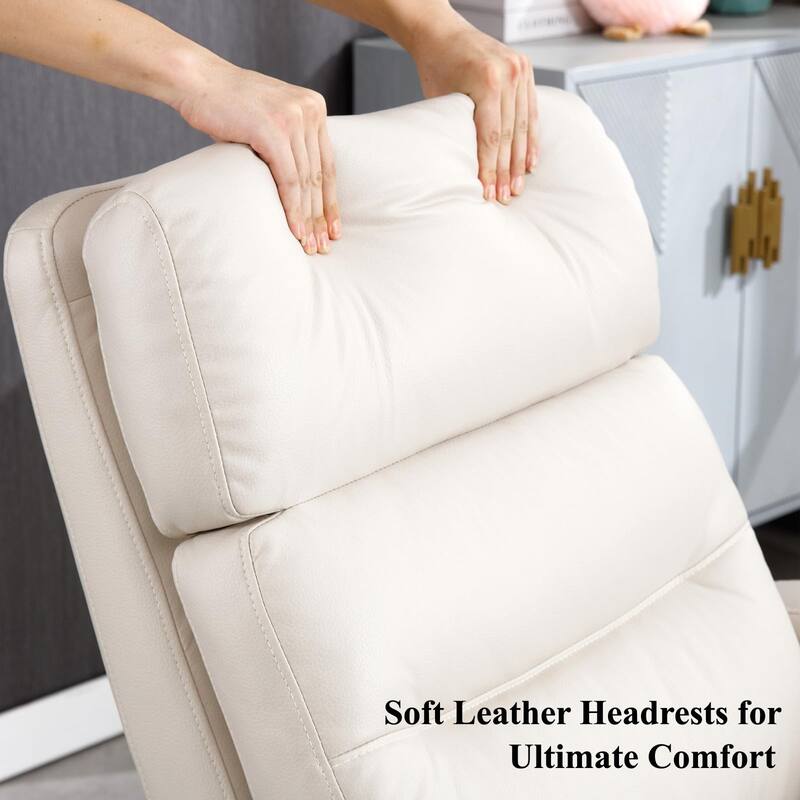 Aemeios Faux Leather Swivel Glider Rocker Manual Recliner Set of 2