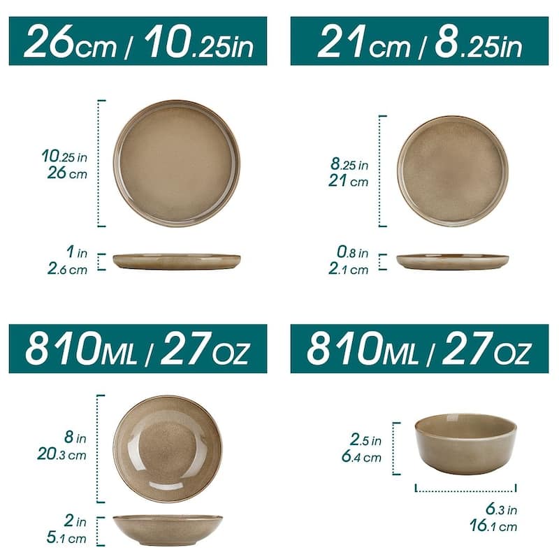 Vancasso PLAYA Kiln-Change Glaze Dinnerware Sets (16/18/24pc)
