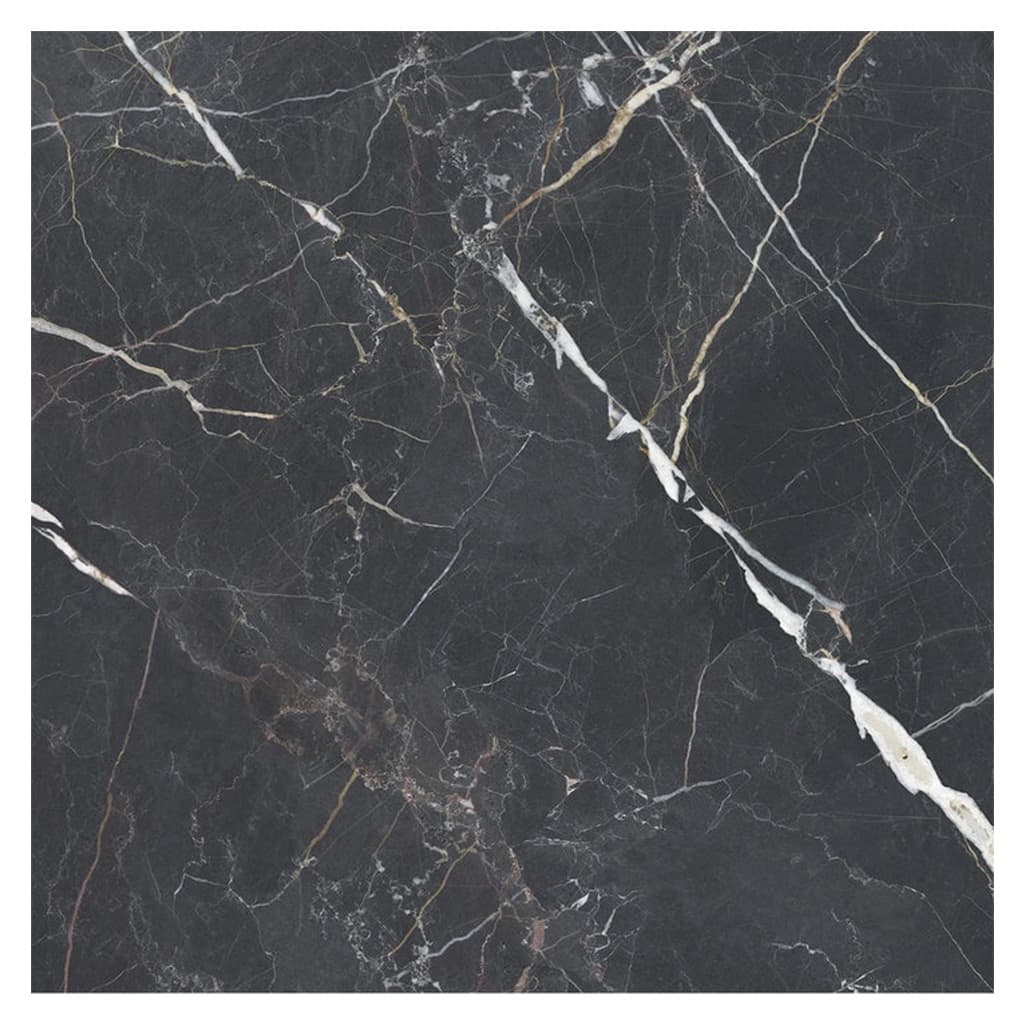 Splendor 48x48 Charcoal Black Porcelain Large Format Sqaure Veining Wall and Floor Tile (15.5 sq ft/case) - 1 Pack