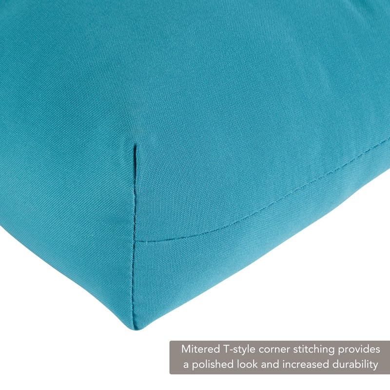 Solid Color 18-inch x 51-inch Outdoor Bench Cushion (Cushion Only)