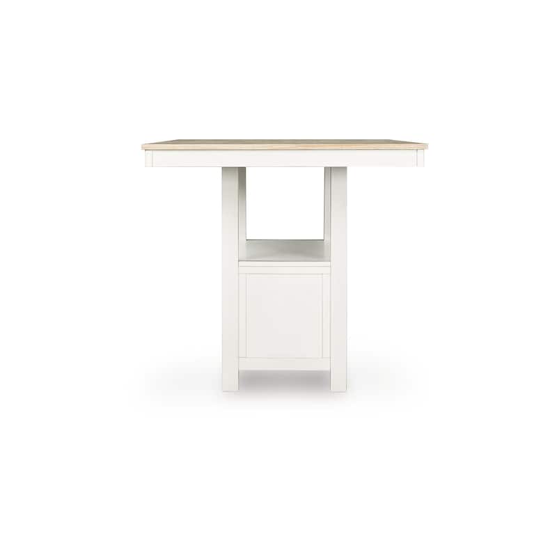 Signature Design by Ashley Westlinport Antique White/Brown Counter Height Dining Table - 38" W x 60" D x 36" H