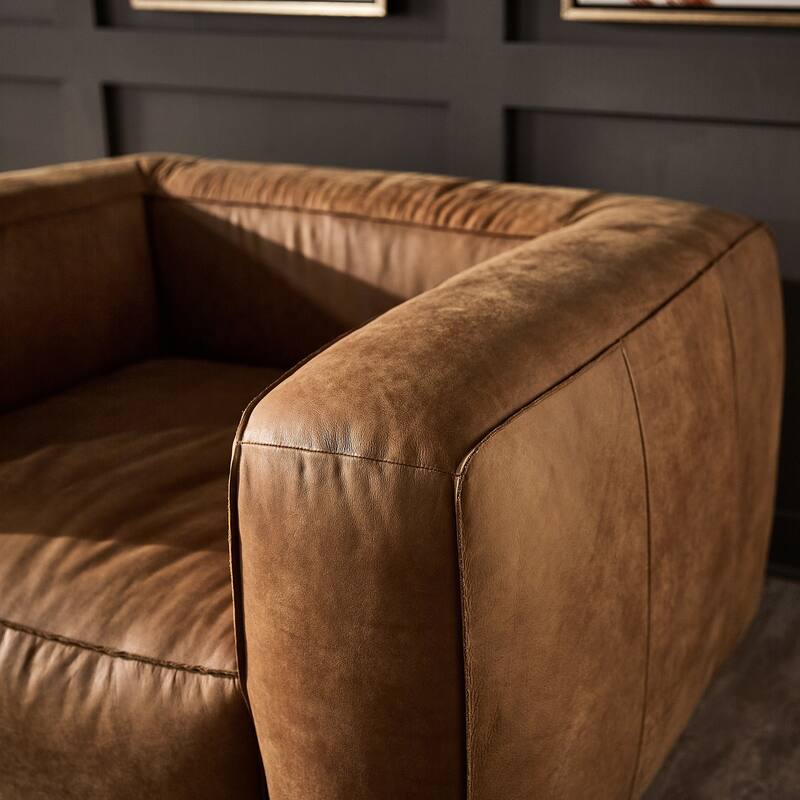 Divya Outback Leather Accent Chair by iNSPIRE Q Modern