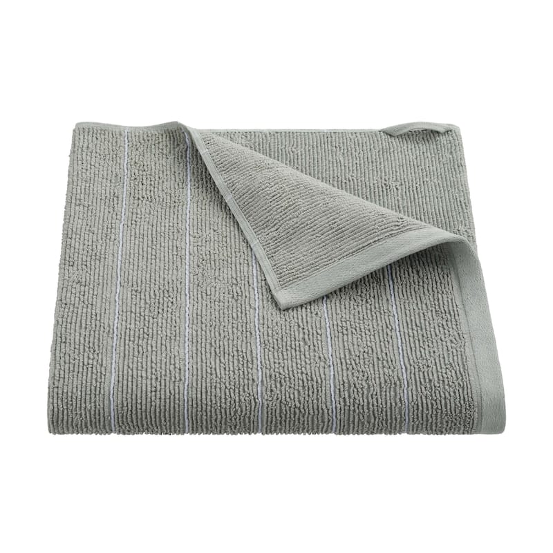 Martex Slub Stripe Blue Bath Towel - Bath Towel - Grey