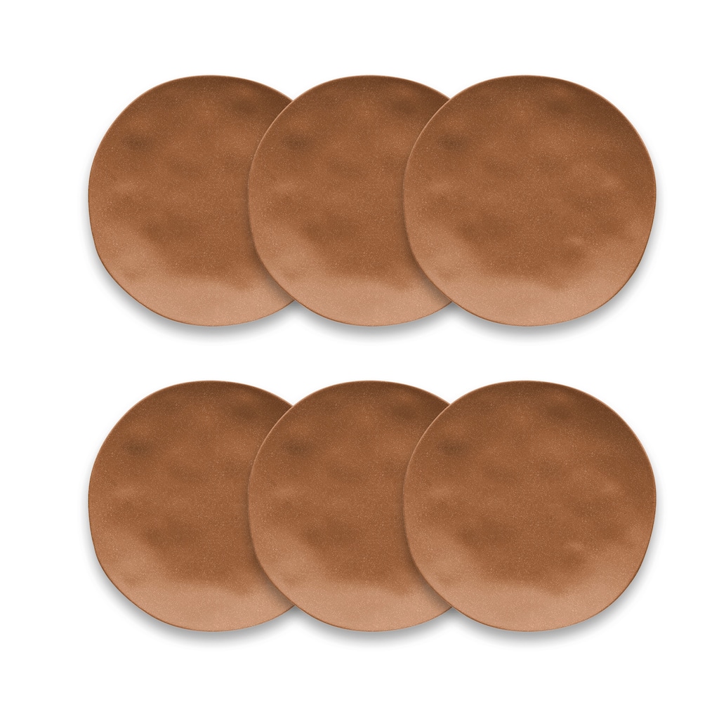 Abode Homewares by TarHong Planta Matte Terra Cotta Salad Plate, 8.5 x 0.8", Set of 6
